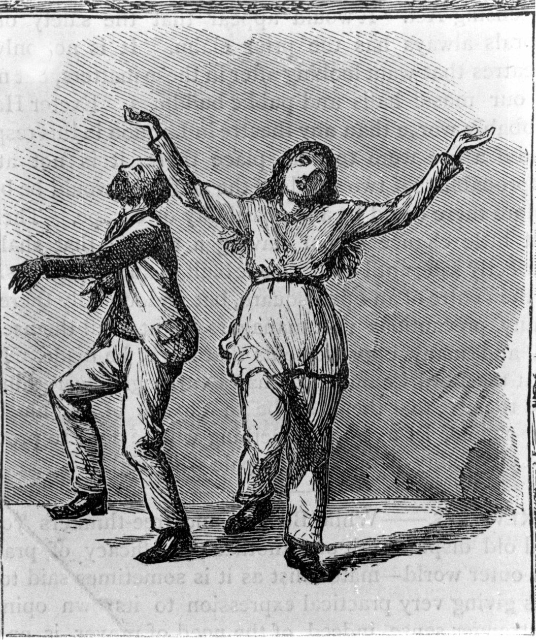 Et par Shakers danser. af Unknown artist