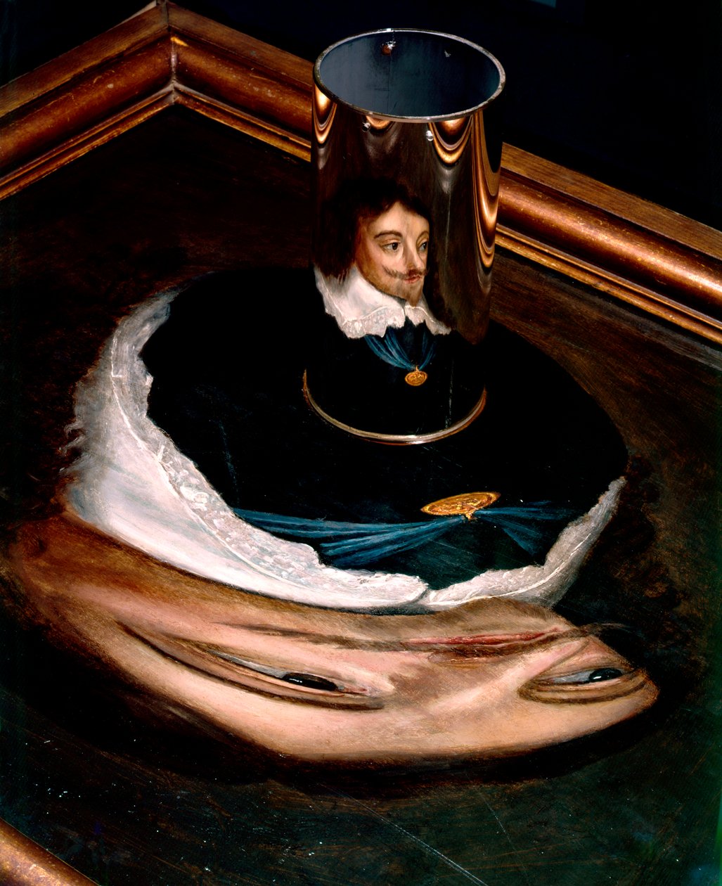 Anamorfisk portræt af Charles I af Unknown