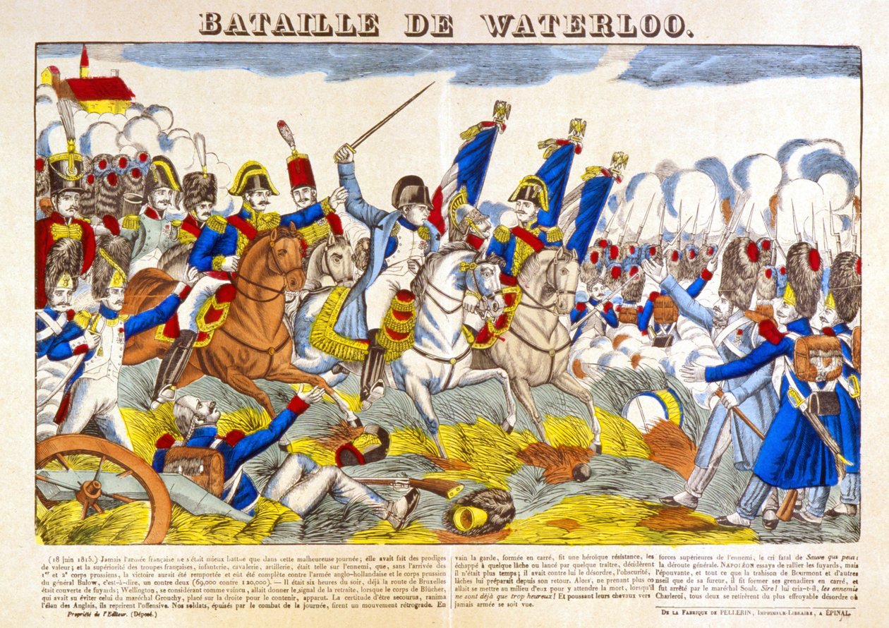 Slaget ved Waterloo (1815). af Unknown artist