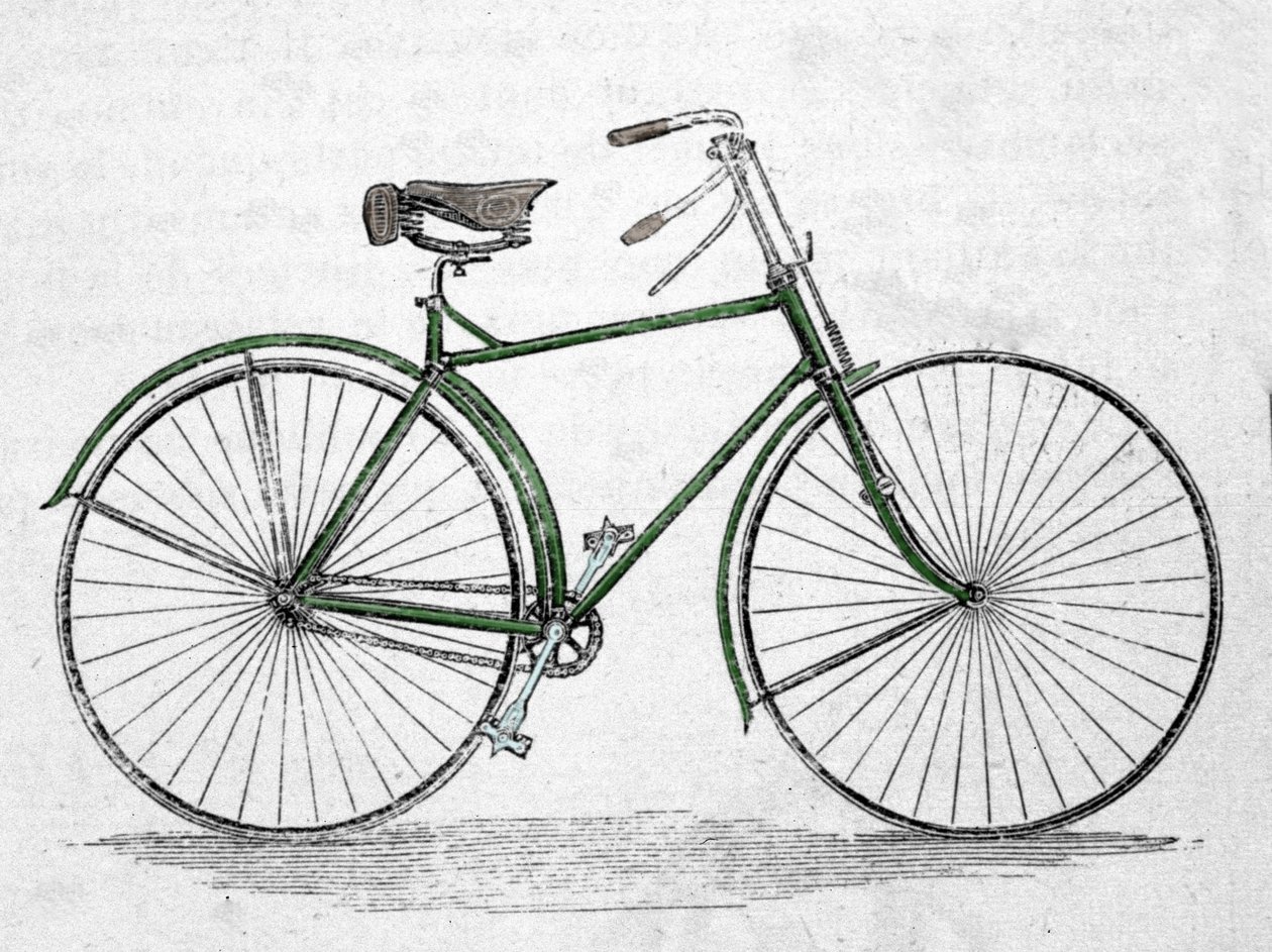 Cykelmodel med stel. af Unknown artist