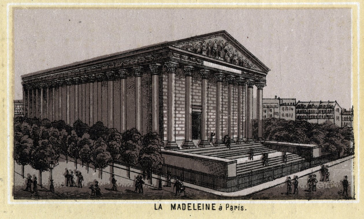 Madeleine-kirken i Paris. af Unknown artist