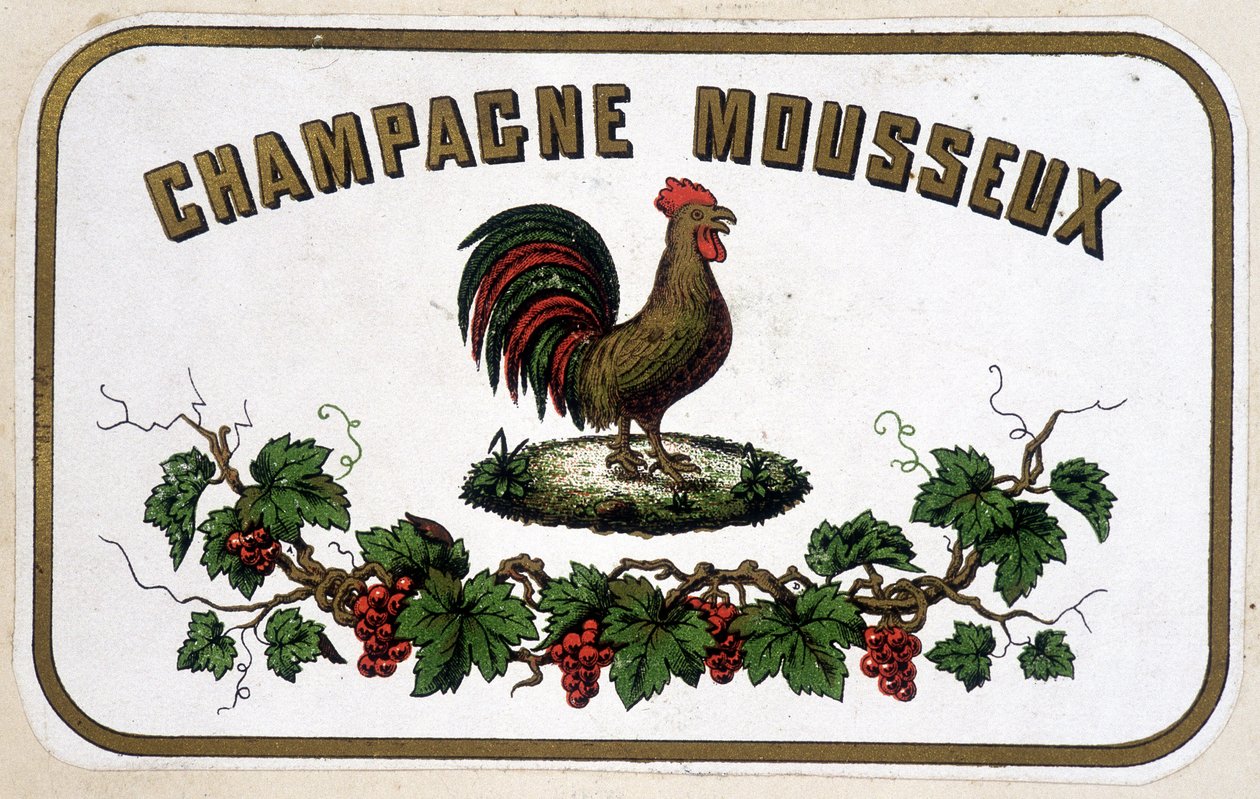 Mærket "" Champagne Sparkling"". s.d.. af Unknown artist