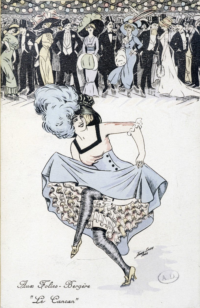 Folies-Bergères: ""Cancan"", n.d. af Unknown artist