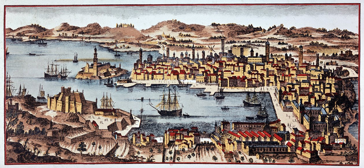Marseille i 1680 - B.N. af Unknown artist