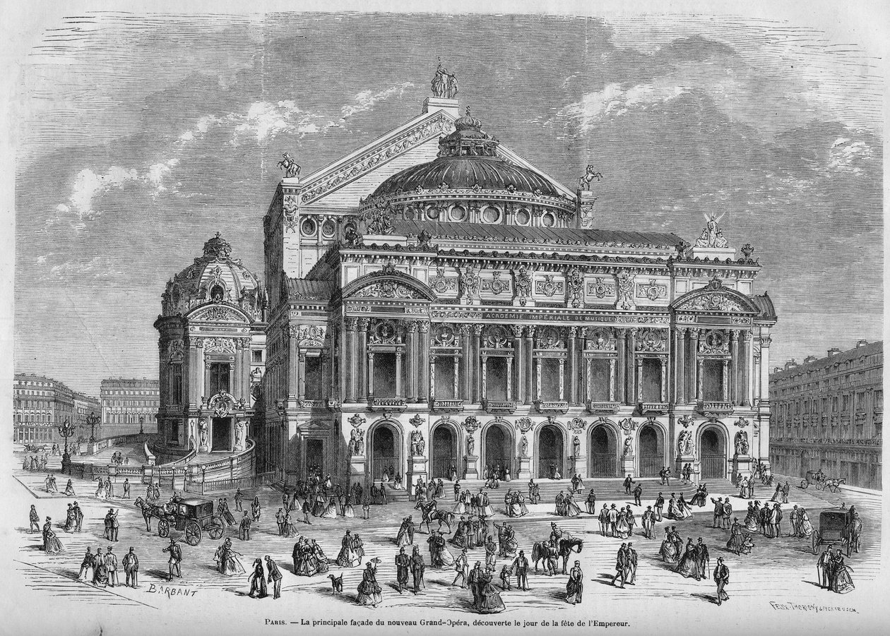 Opera Garnier i 1867. af Unknown artist