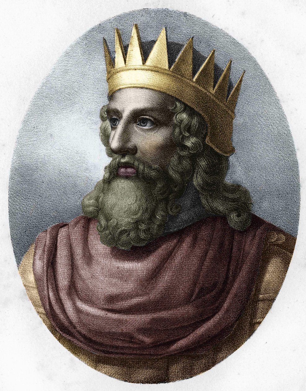 Portræt af Merovech (ca. 448-c. 458). af Unknown artist