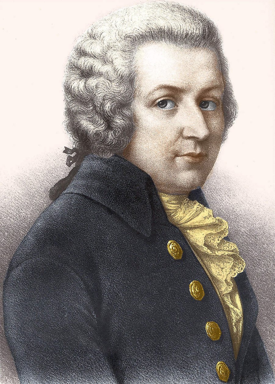 Portræt af Wolfgang Amadeus Mozart (1756-1791). af Unknown artist