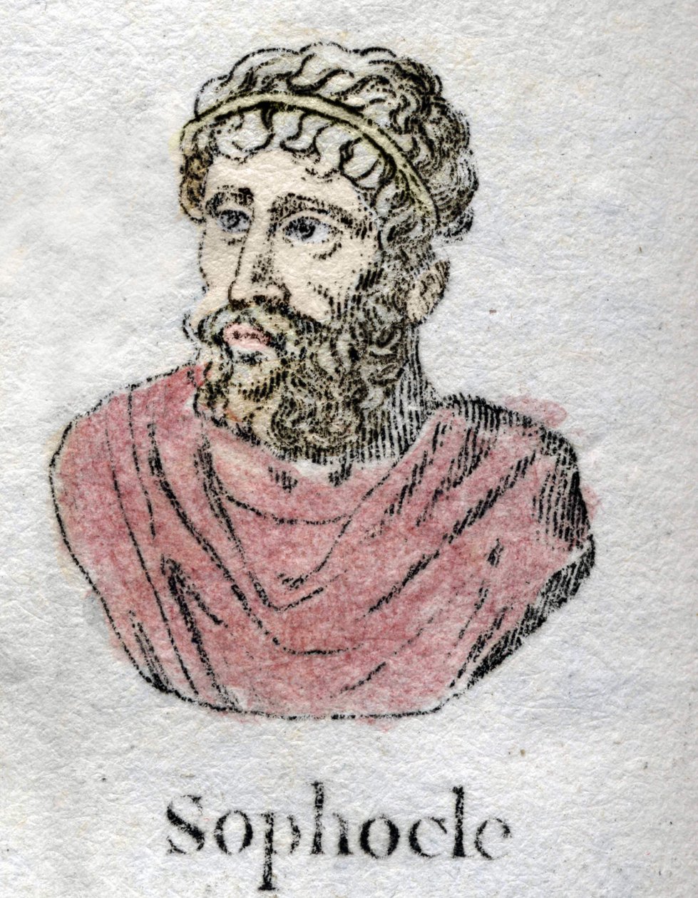 Sofokles (ca. 496-406 f.Kr.), græsk tragisk digter. af Unknown artist