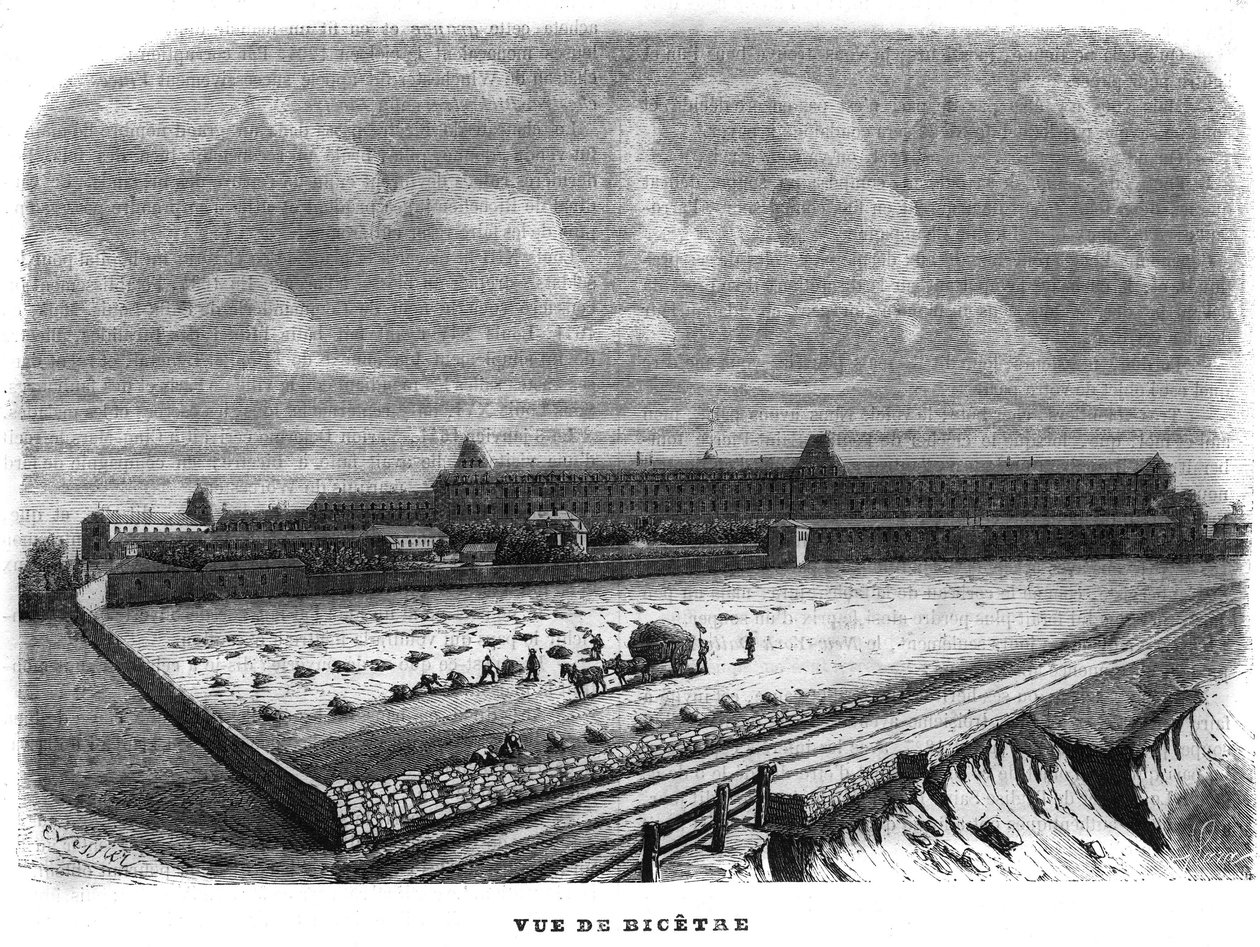Udsigt over Bicetre nær Paris i 1858. af Unknown artist