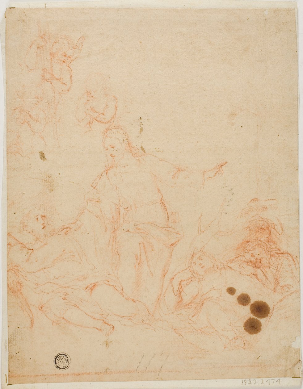 Kristus irettesætter en discipel i haven af Unknown Italian