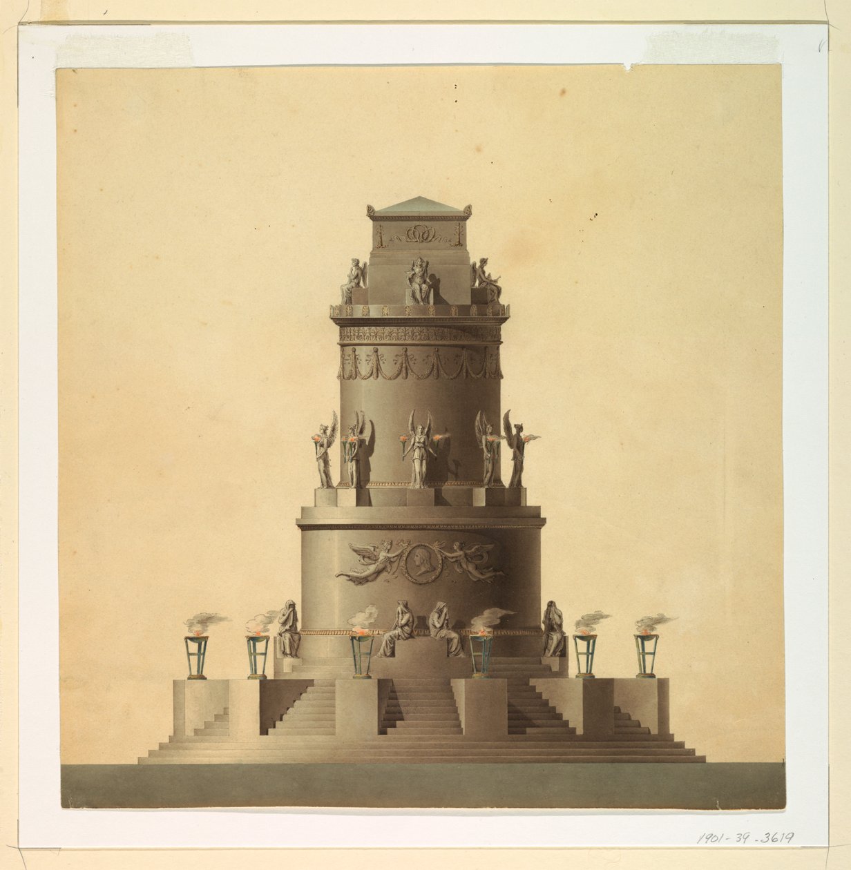 Gravmonument til en helt af Unknown, Italian