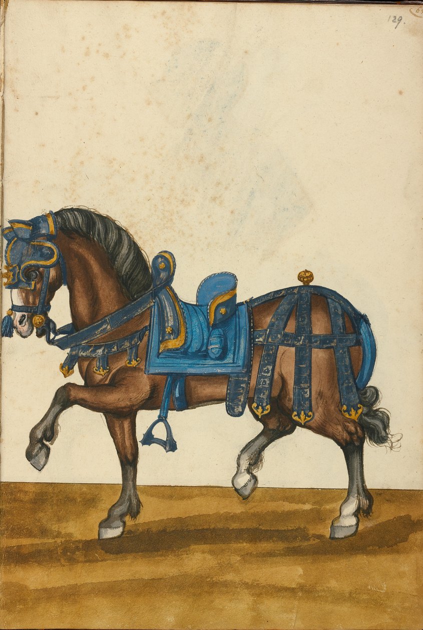 En hest i rustning af Unknown artist
