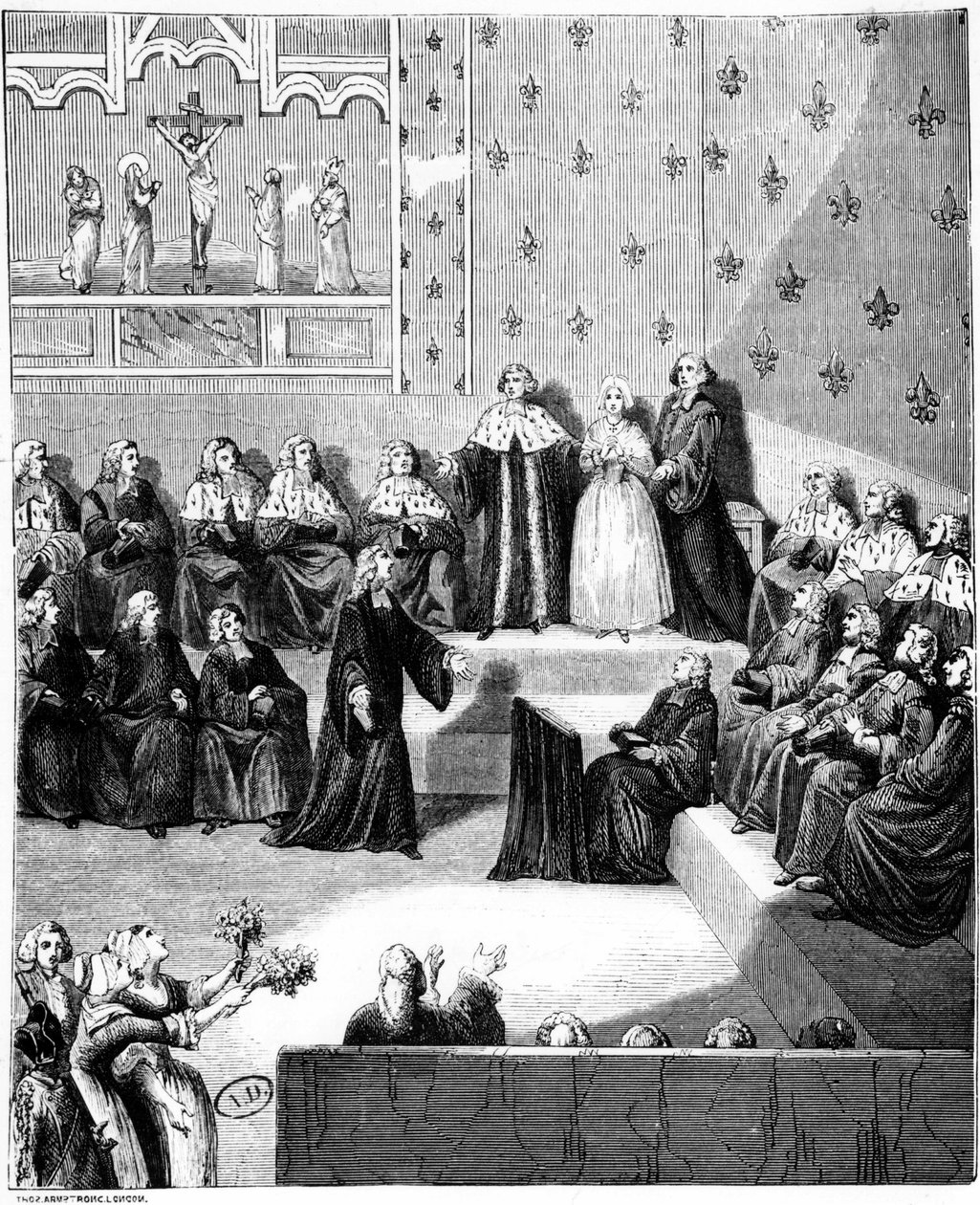Et retsmøde. 1700-tallet. af Unknown artist