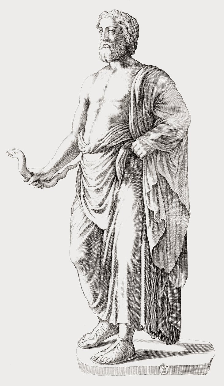 Asclepius. Portræt. af Unknown artist
