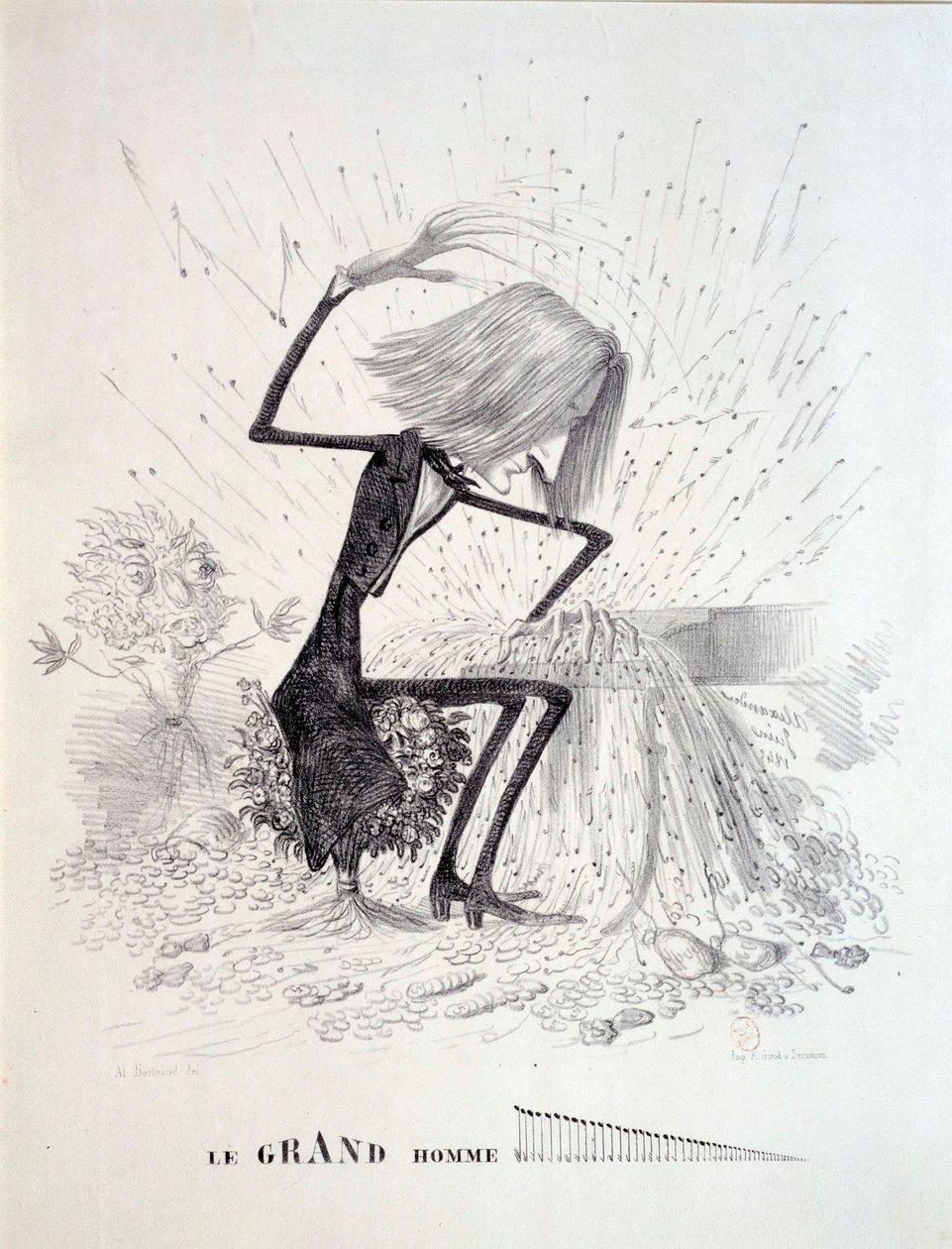 Tegneserie af komponisten Franz Liszt (1811-1886) af Unknown artist
