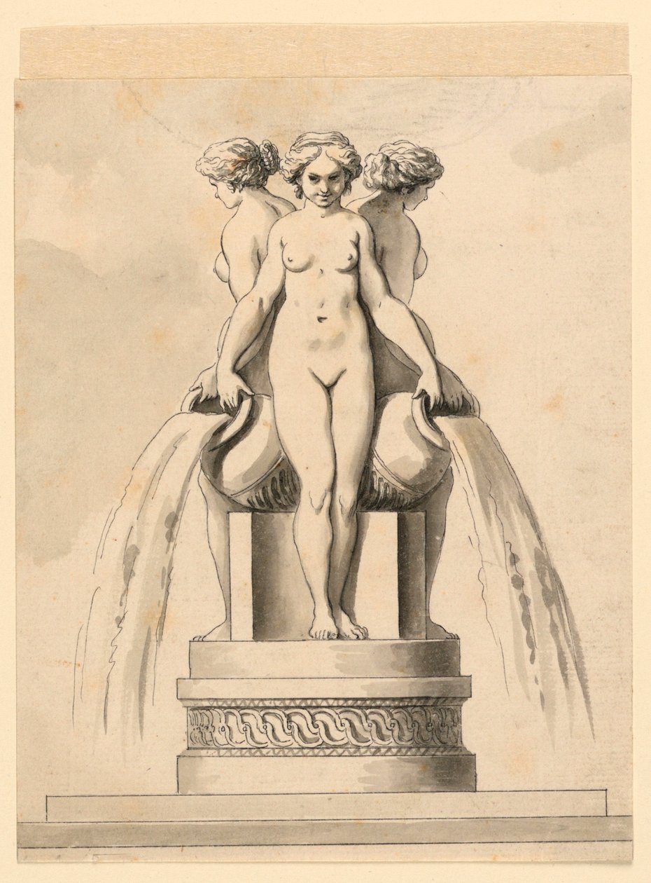 Design til et springvand af Unknown artist