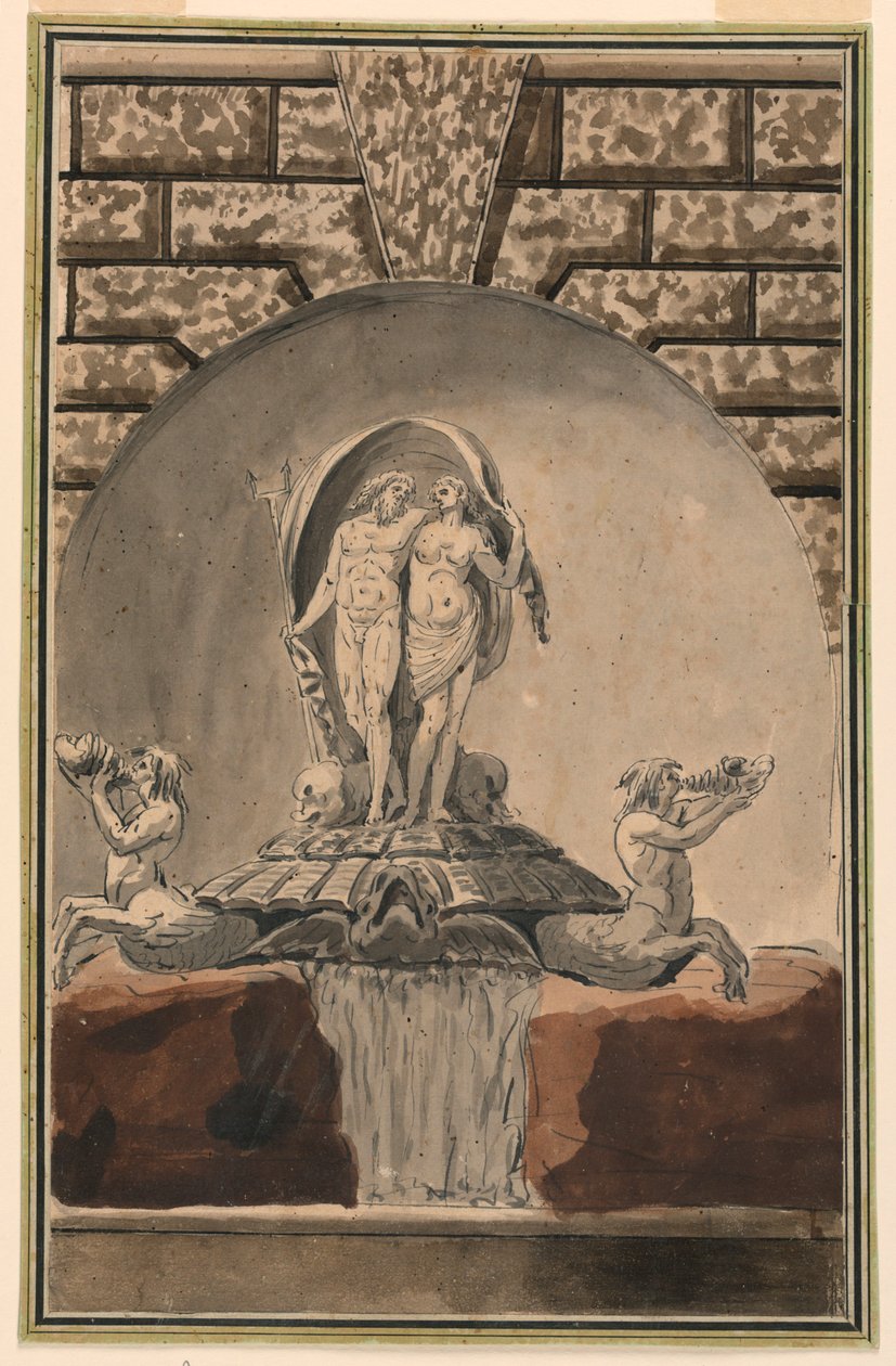 Forhøjning af et springvand af Unknown artist