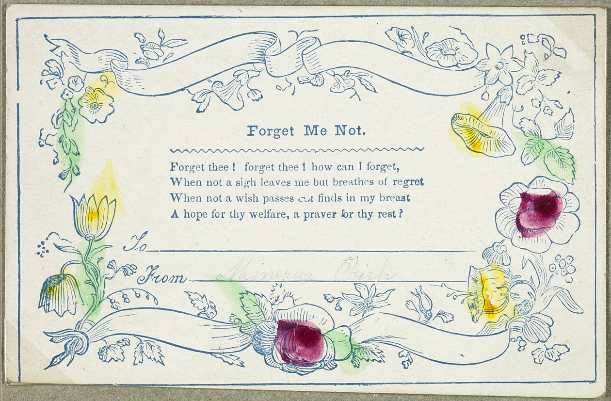 Forget Me Not (valentine) af Unknown artist