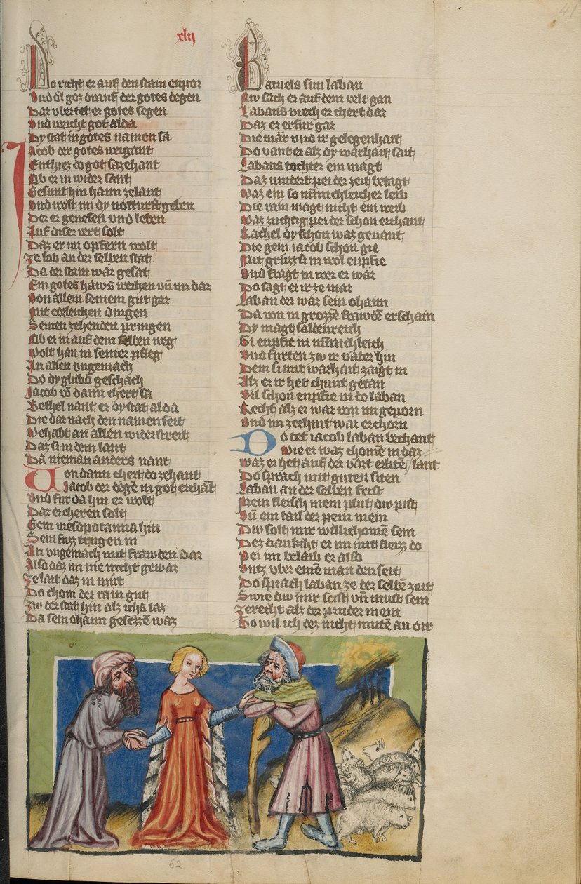 Jakob vælger Rakel som sin hustru af Unknown artist