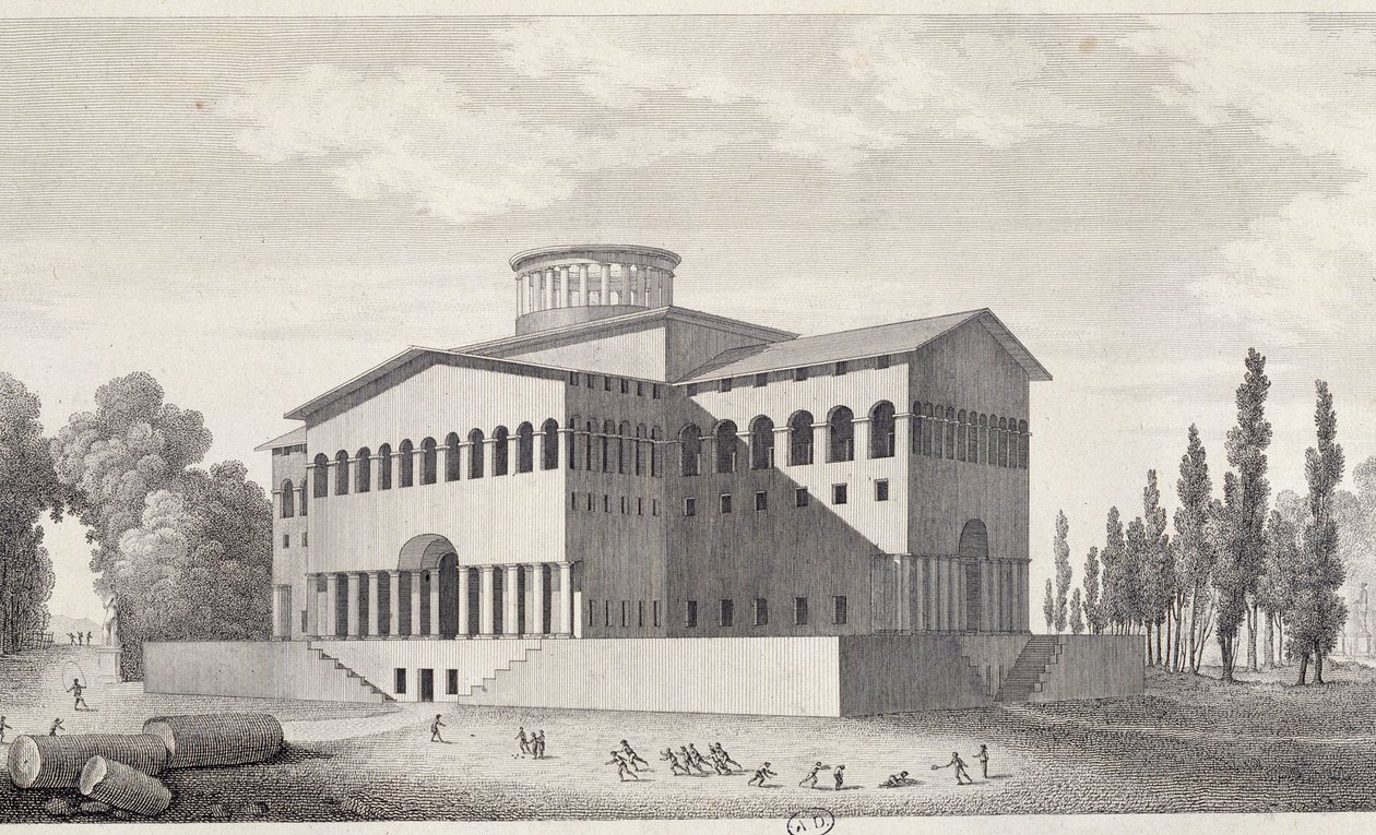 Uddannelseshuset i Ledoux - gravering af Unknown artist