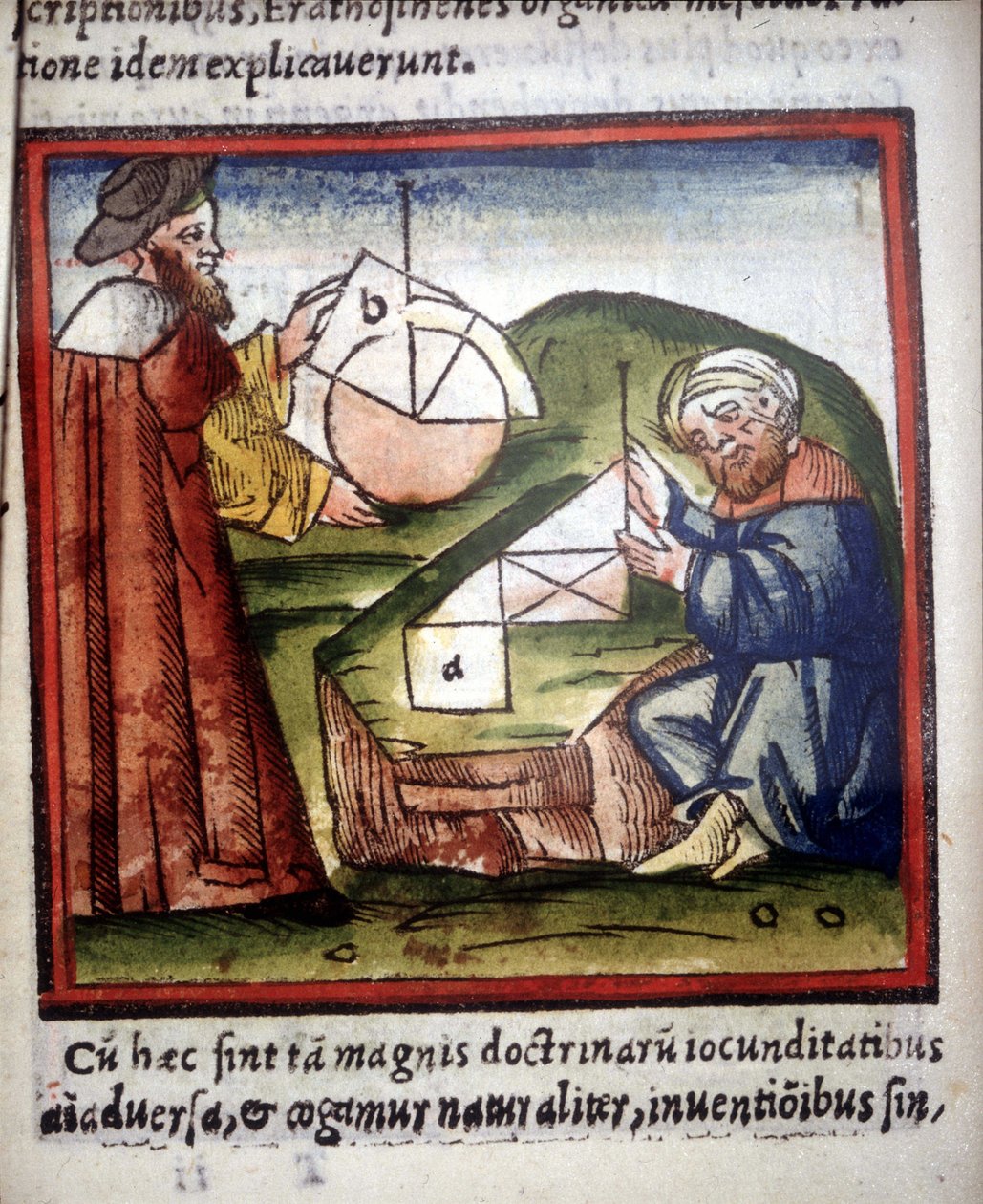 Matematikere. 15. århundredes manuskript. af Unknown artist