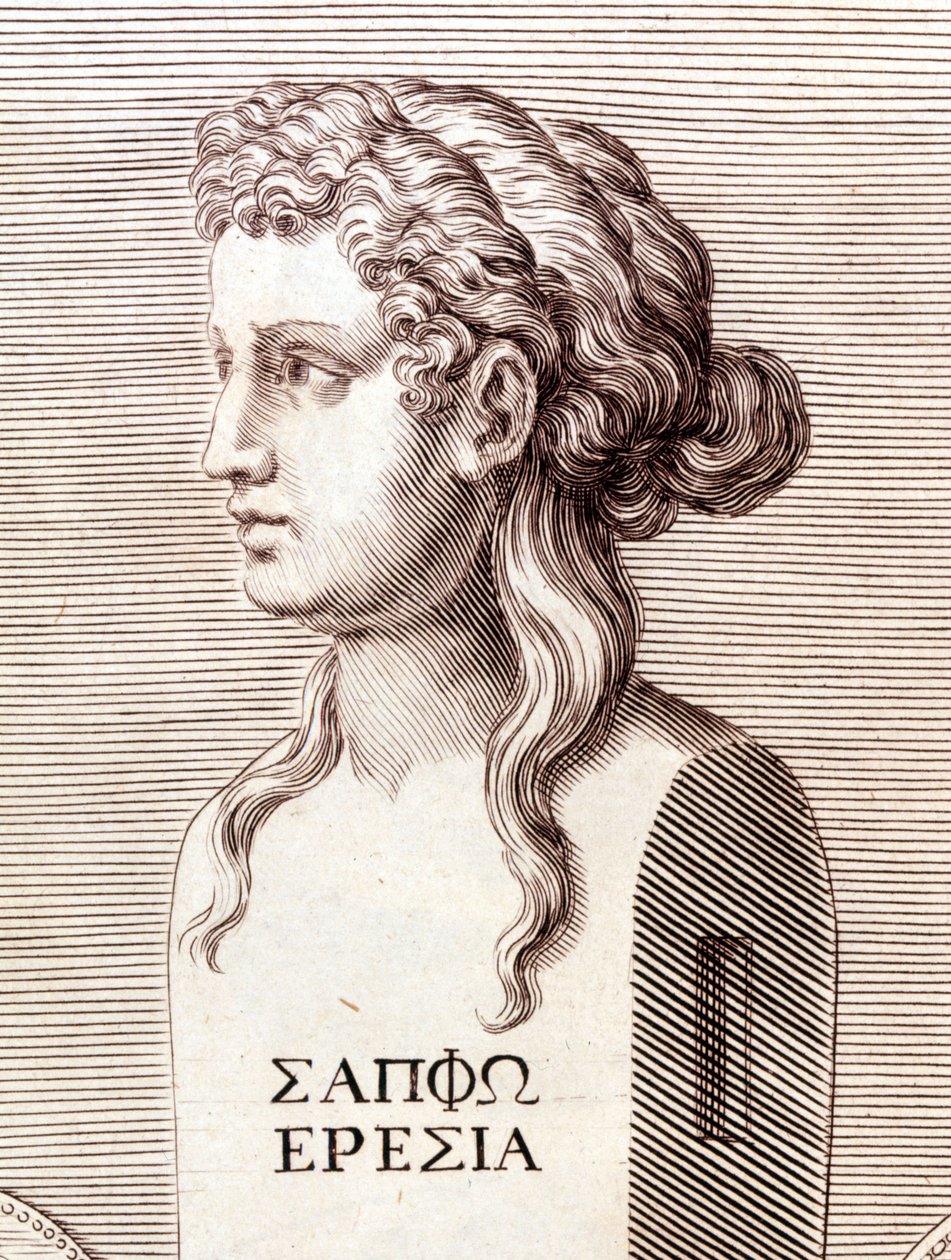 Portræt af Sapho (Sappho). af Unknown artist