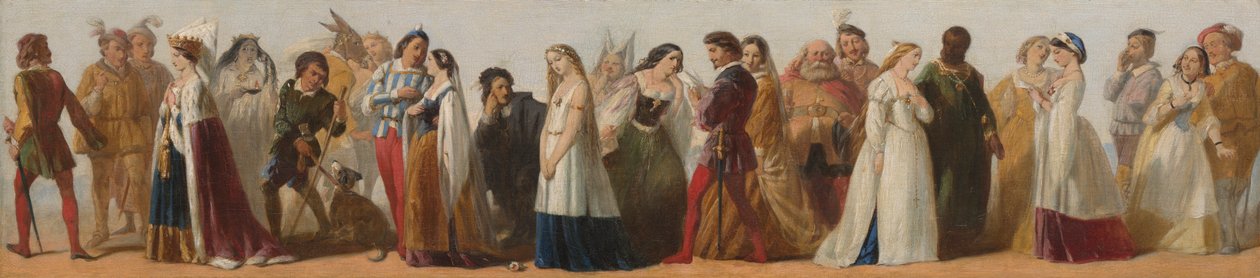 Procession af karakterer fra Shakespeares skuespil af Unknown artist