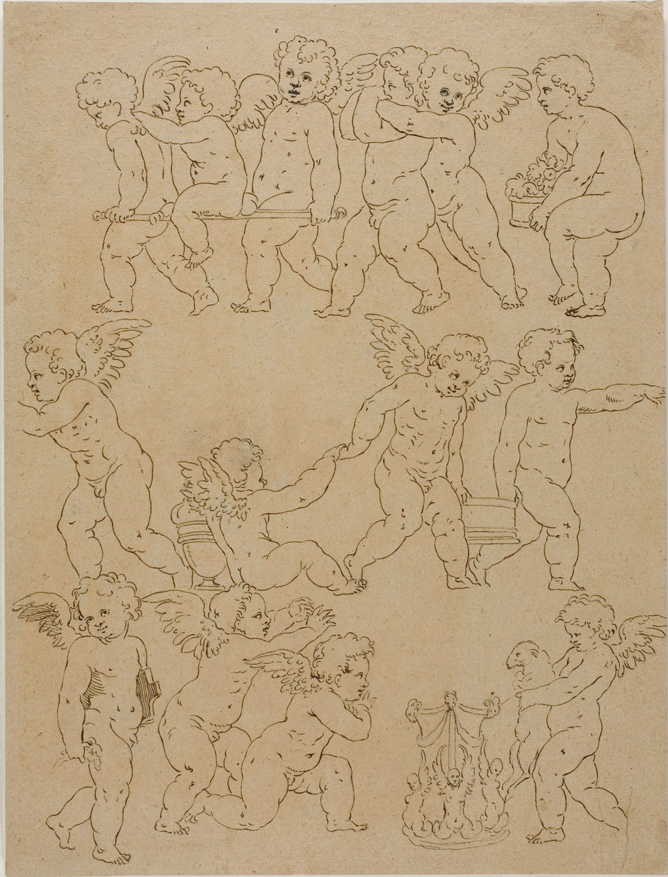 Putti udfører opgaver af Unknown artist