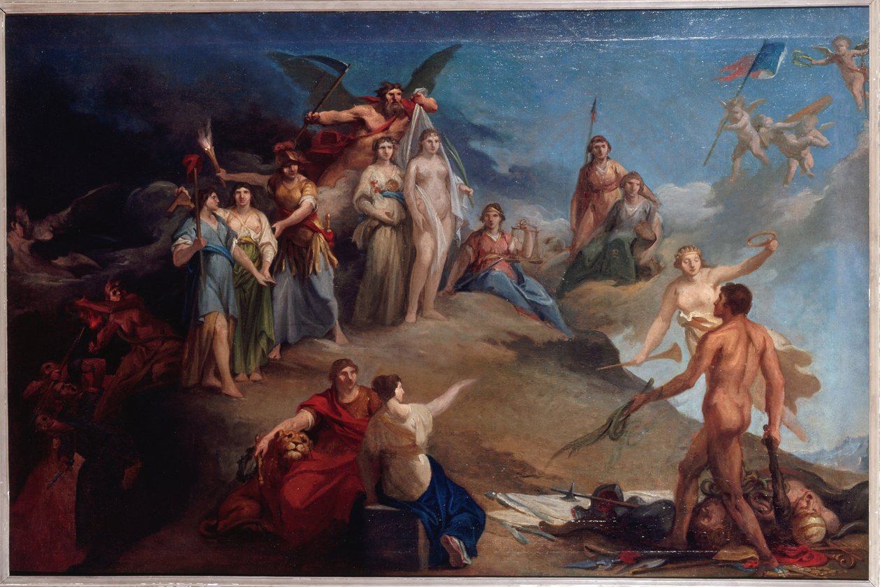 Revolutionær allegori, ca. 1790 (olie) af Unknown artist