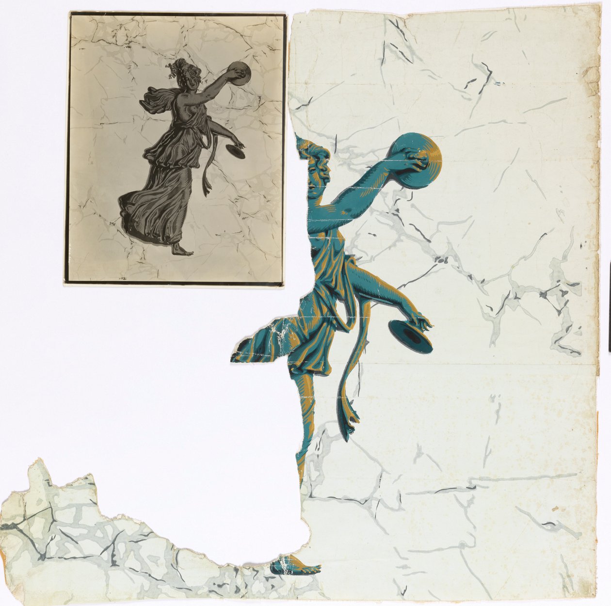 Sidevæg - fragment af Unknown artist