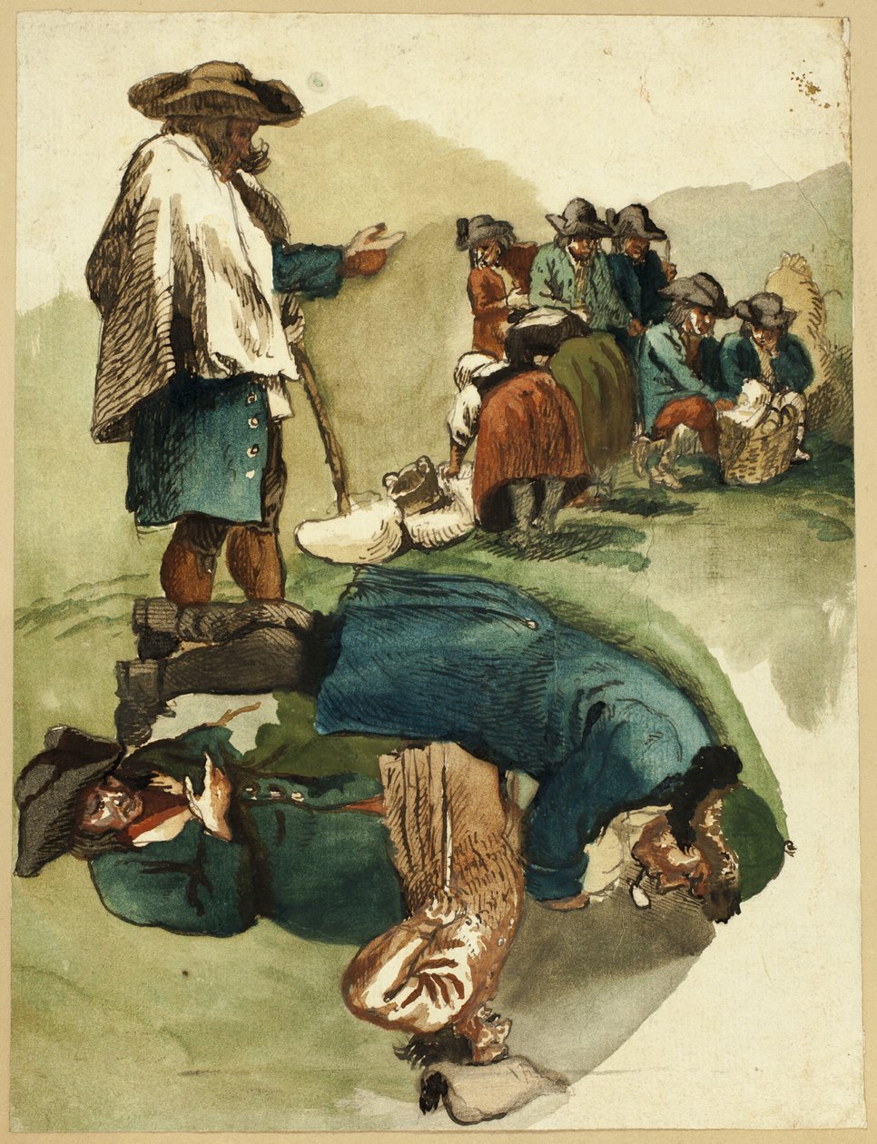 Skitser af rejsende af Unknown artist