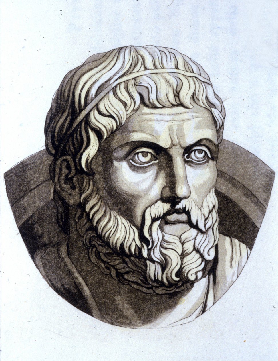 Sofokles (496 f.Kr. - 406 f.Kr.). af Unknown artist