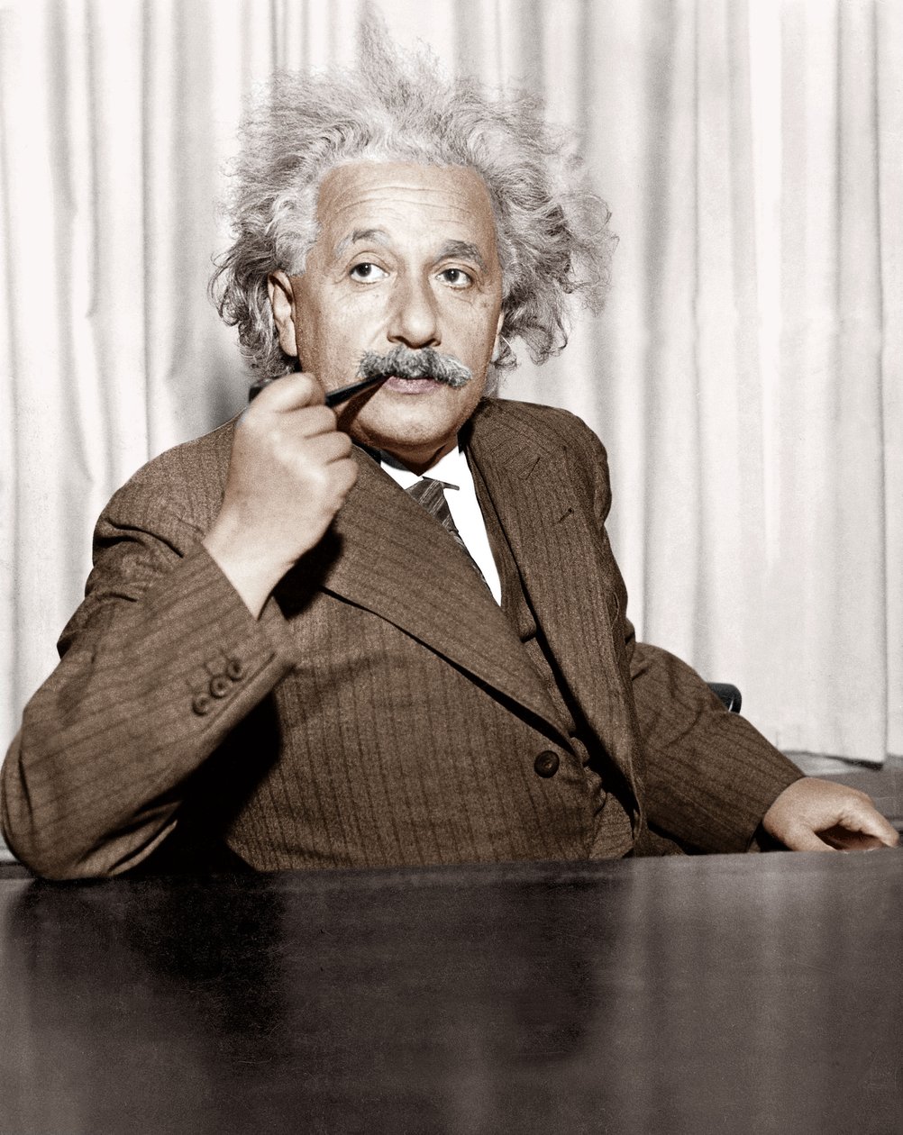 Albert Einstein i Princeton, USA af Unknown photographer