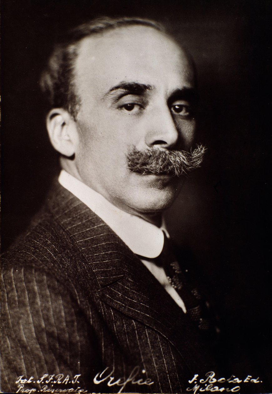Portræt af Giacomo Orefice (s/h foto) af Unknown photographer