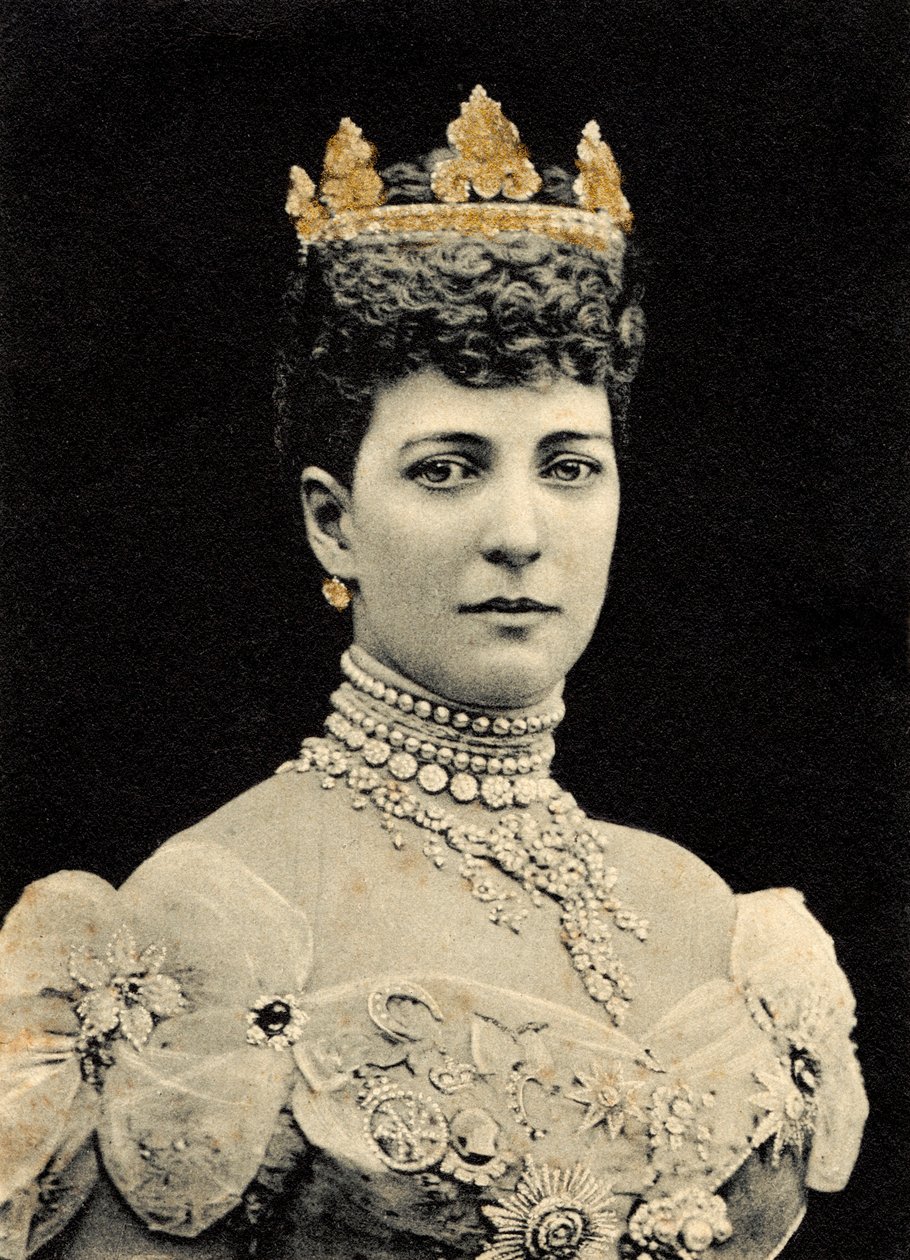 Portræt af dronning Alexandra af Danmark af Unknown photographer