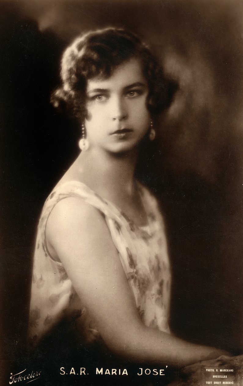 Prinsesse Maria Jose (1906-2001) af Unknown photographer