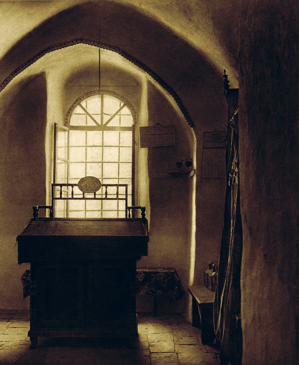 Lille synagoge nær Vestmuren af Unknown photographer