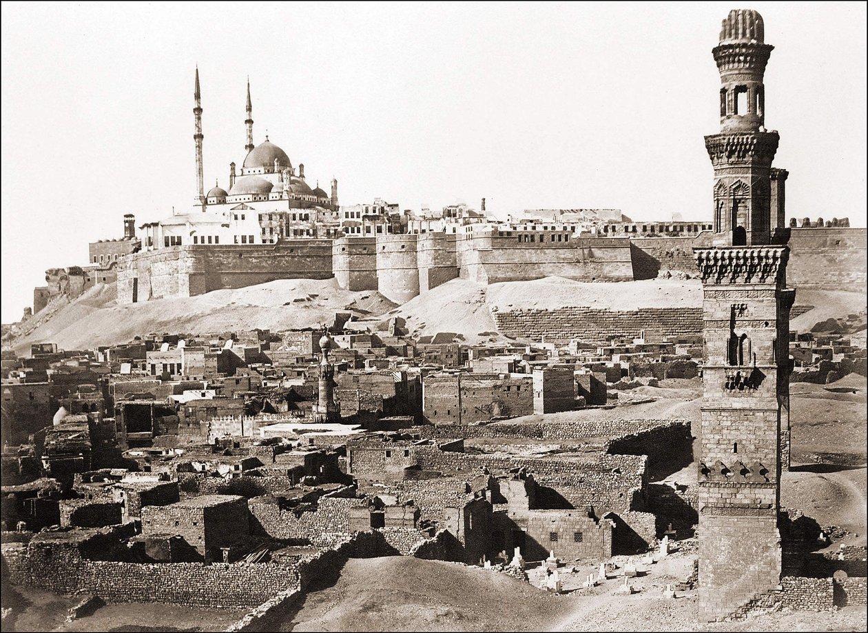 Udsigt over Kairo, fotografi omkring 1870. af Unknown photographer