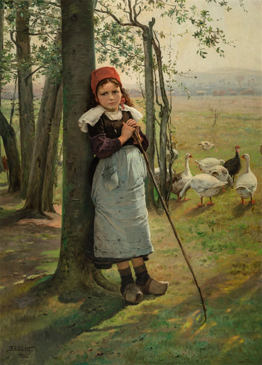 Gåsepige, c.1880 af Vaclav Brozik