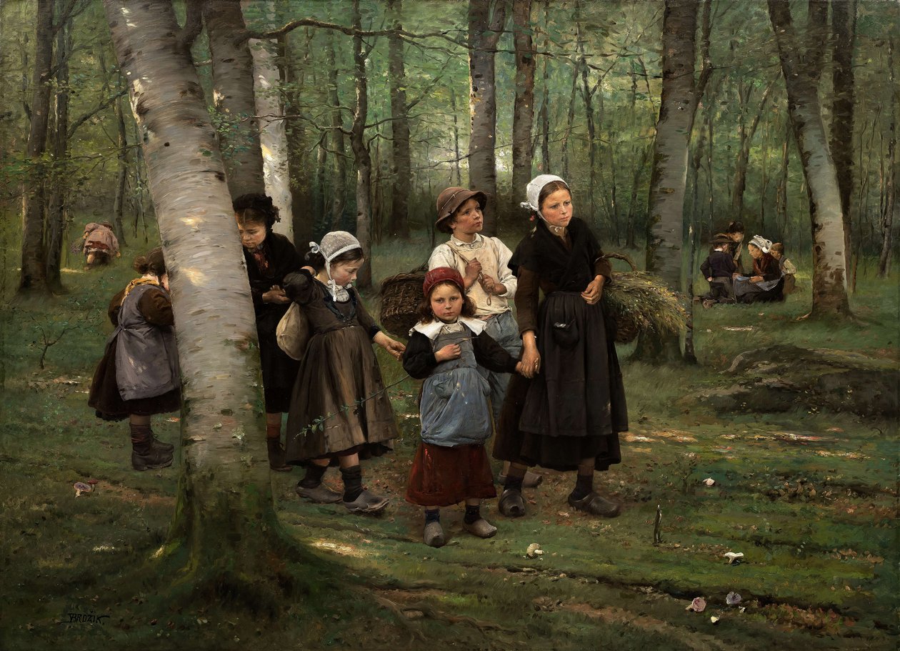 Børn i skoven, 1891. af Vaclav Brozik