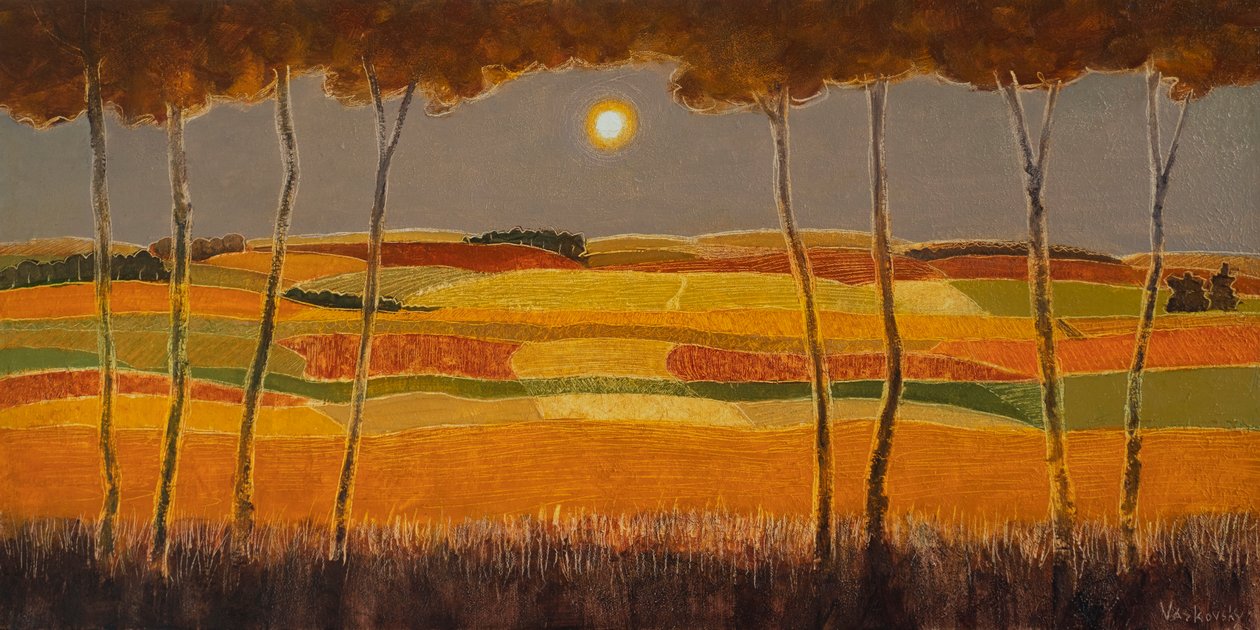 Golden Night, 2022 (olie på lærred) af Vadym Vaskovsky
