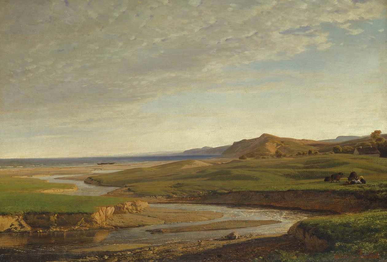 Opstrøms mod vest, ca. 1860 af Valentin Ruths