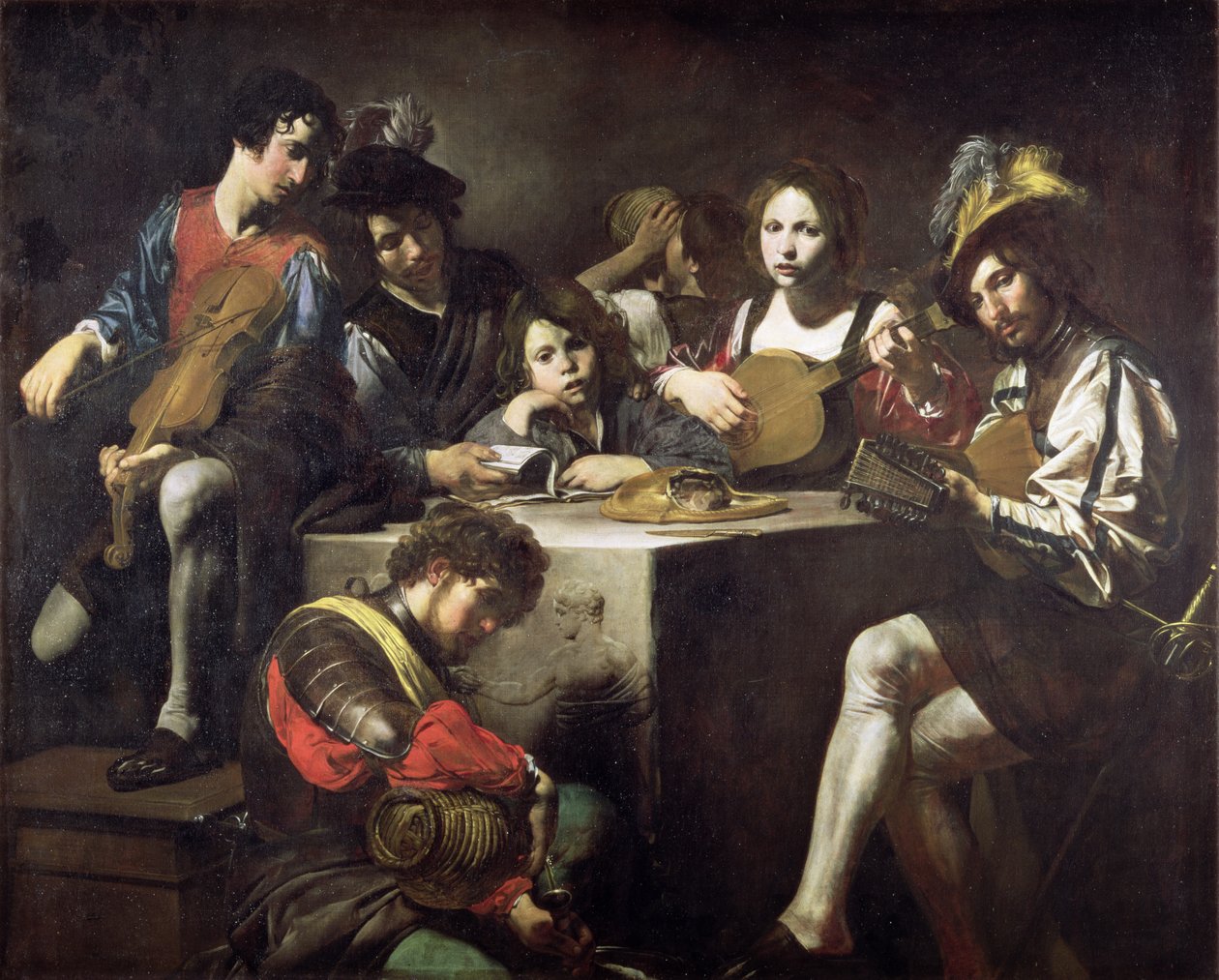 Koncert omkring basrelieffet af Valentin de Boulogne
