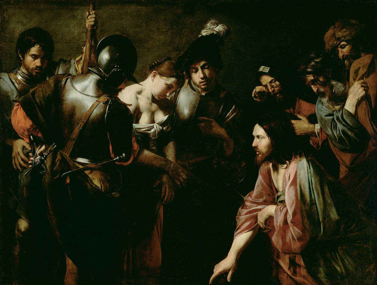 Kristus og den utro kvinde af Valentin de Boulogne