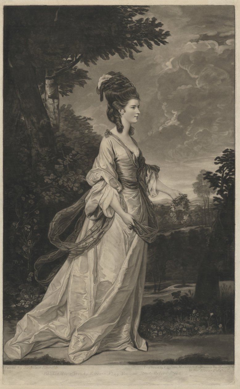 Jane Fleming, grevinde af Harrington, 1780. af Valentine Green