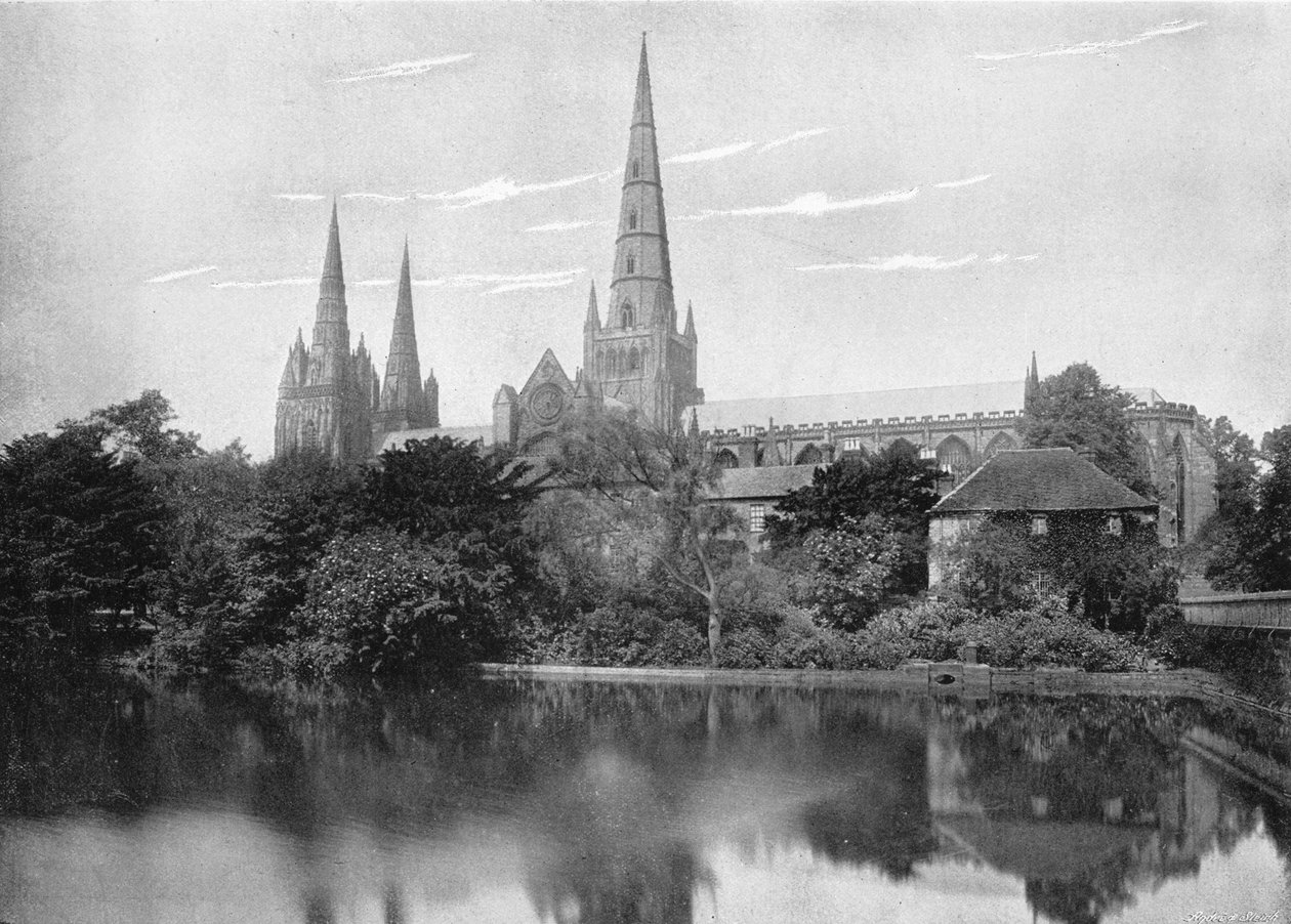 Lichfield Cathedral, c1896 af Valentine and Sons Ltd