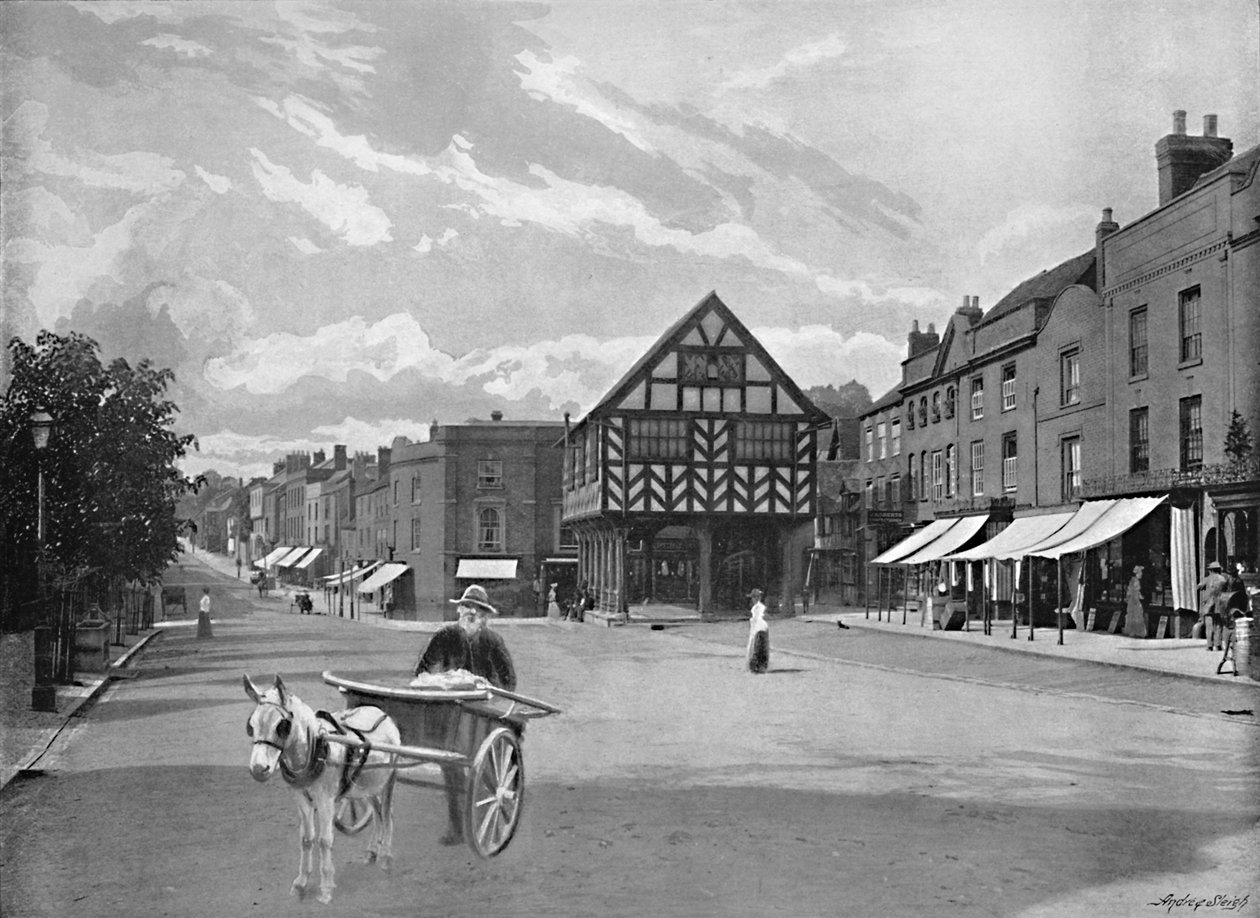 Market Place, Ledbury, c1896 af Valentine and Sons Ltd
