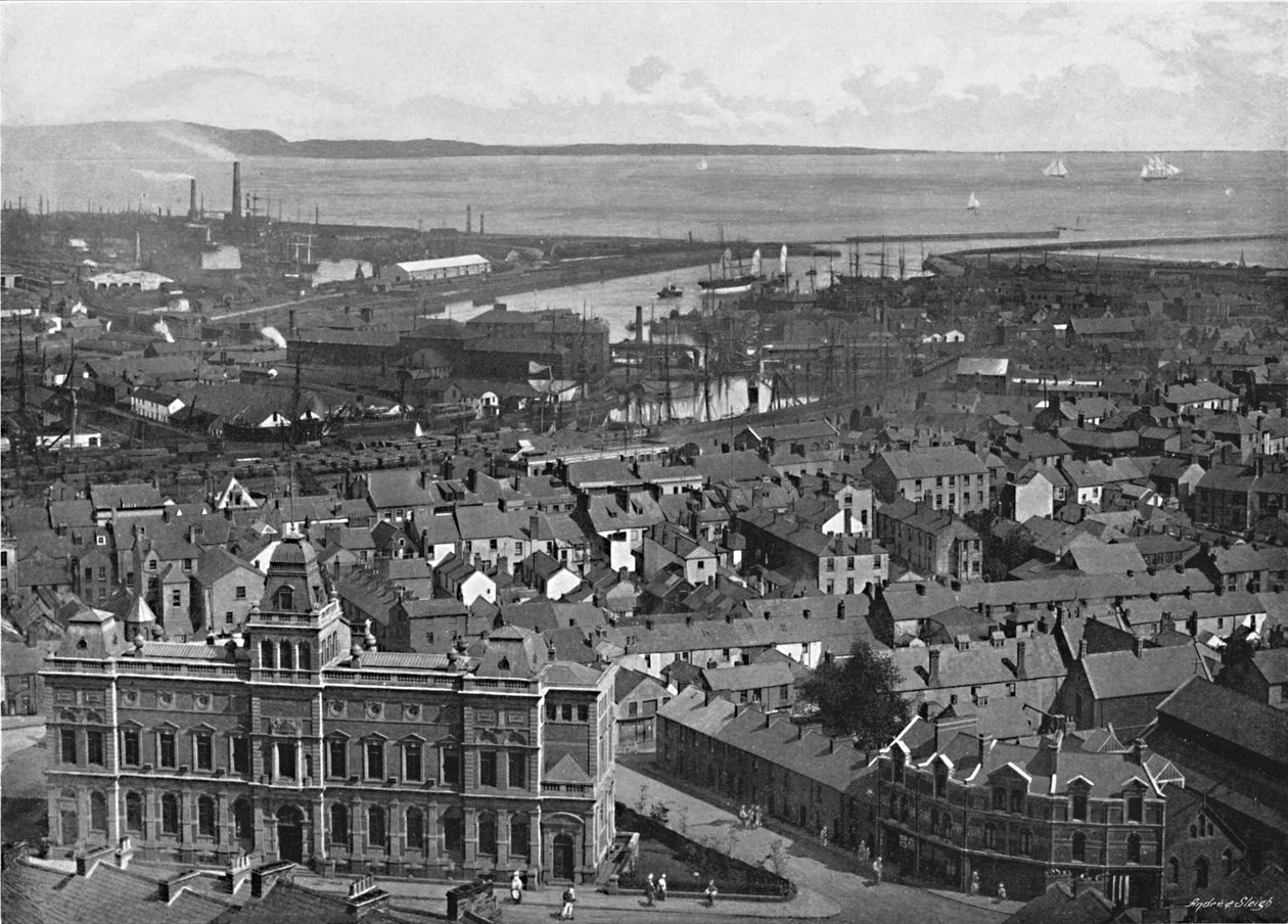 Swansea, c1896 af Valentine and Sons Ltd