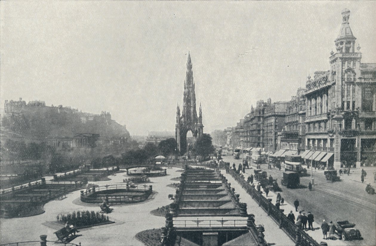 Princes Street, Edinburgh, 1910 af Valentine and Sons Ltd