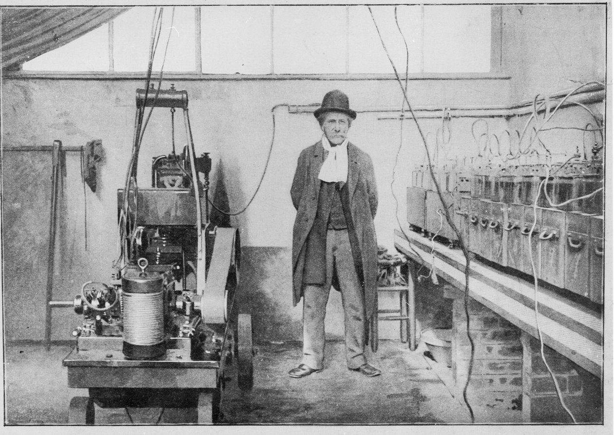 Marcellin Berthelot (1827-1907) i sit laboratorium i Meudon (Yvelines) af Valerian Gribayedoff